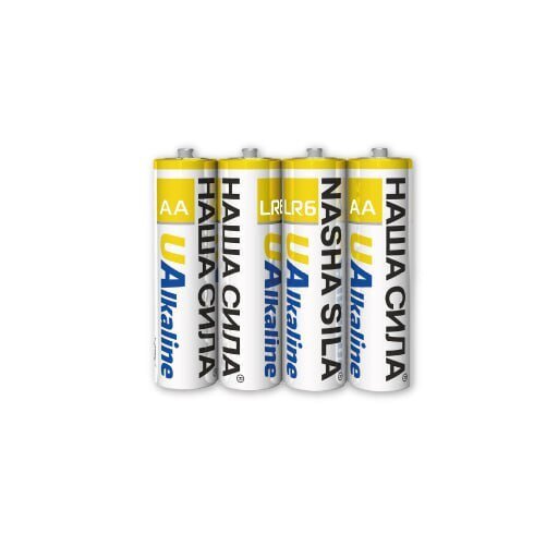 Батарейка НАША СИЛА LR6 Alkaline 4 в шрінку 3113 (6922363162932)