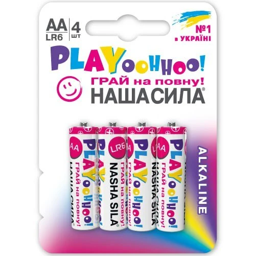 Батарейка НАША СИЛА PLAY AA (LR6) 4 на блистере 3106 (6922363163106)