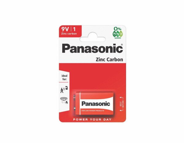Батарейка PANASONIC крона 6F22/1BL Zinc Carbon (5410853032892)