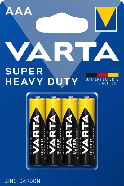 Купить Батарейка VARTA SUPERLIFE AAA BLI 4 ZINC-CARBON (4008496676187)​ Артикул: 4008496676187 Фото №1