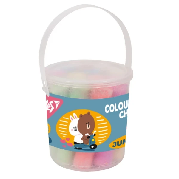Купить Мел цветной в ведре YES 400508 "Line Friends" 12 шт. Разноцветный Артикул: 5056574434371 Фото №1