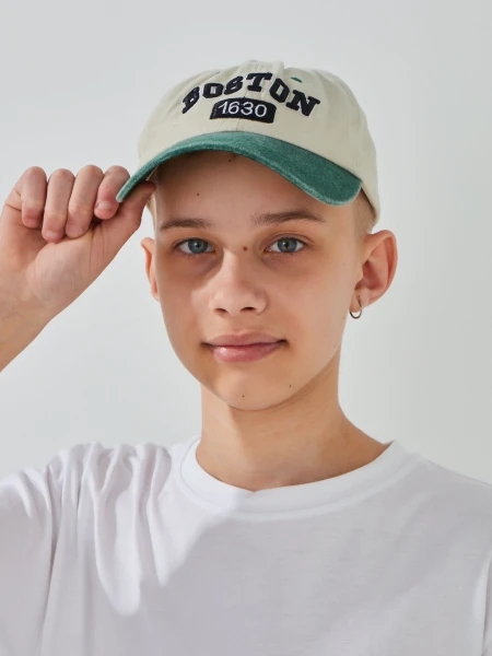 Купити Бейсболка для хлопчика LAWA BTA38486-2-50 One Size Молочно-зелений Артикул: 2000999471278 Фото №2