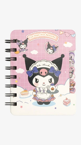 Купить Блокнот на спирали «Зайчик Kuromi» WOW S0000025726 Розовый Артикул: 2000999469831 Фото №1