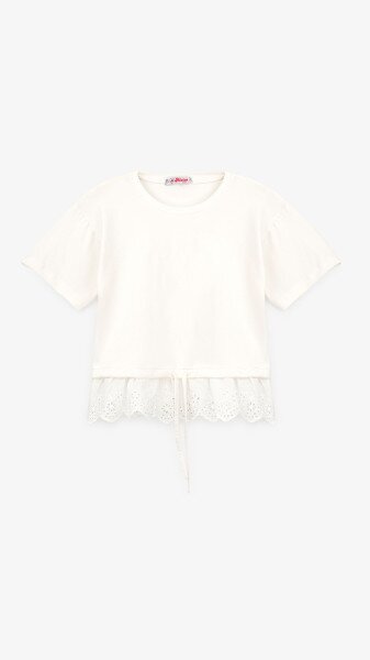 Блуза трикотажная для девочки Aura Style 862 116 см Молочный