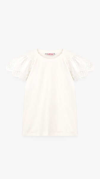 Блуза трикотажная для девочки Aura Style 863 116 см Молочный