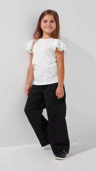 Купити Блуза трикотажна для дівчинки Aura Style 863 116 см Молочний Артикул: 2000999197840 Фото №4