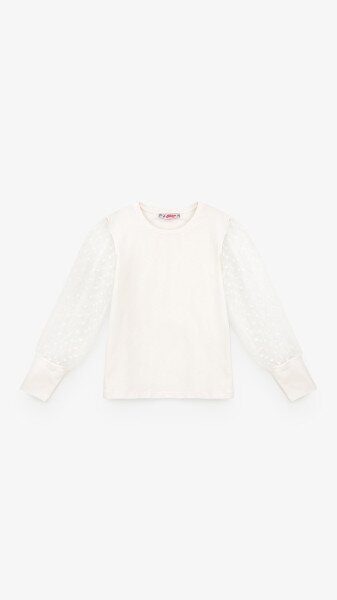 Блуза трикотажная для девочки Aura Style 865 116 см Молочный