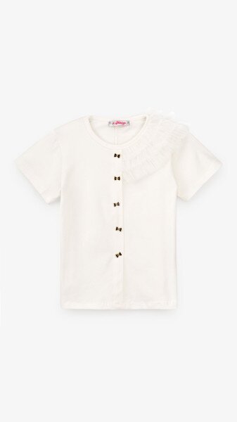 Блуза трикотажная для девочки Aura Style 867 116 см Молочный