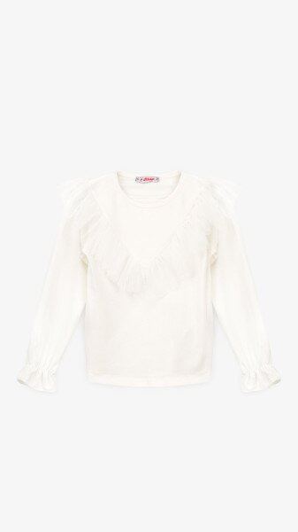 Блуза трикотажная для девочки Aura Style 870 110 см Молочный