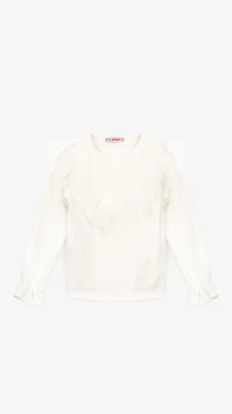 Блуза трикотажна для дівчинки Aura Style 870 110 см Молочний