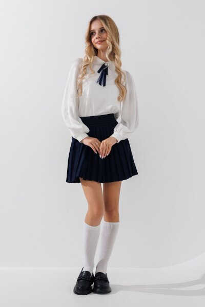 Блуза трикотажная для девочки Vio Faloni 3363 134 см Молочный (2000990495518D)(SC)