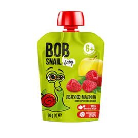 Bob Snail пюре дит.яблучно-малинові 90г 3875 П (4820219343875)