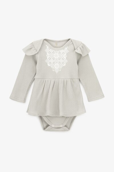 Боди-лодочка с юбочкой для девочки Baby Life B-935 62 см Серый
