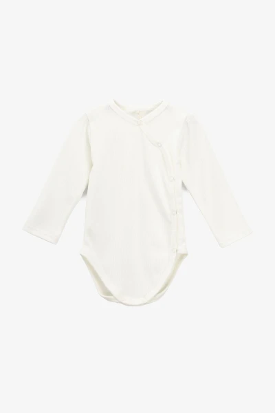 Купить Боди на запах для малышей Baby Life P-907 80 см Молочный Артикул: 2000991010093 Фото №1