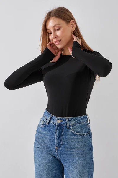 Боди однотонный женский LAWA WBC02452 XS Черный