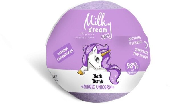 Бомба для ванн &quot;Волшебная Единорожка&quot; Milky Dream 301735 Разноцветный (4820205301735)