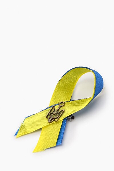 Брошка 4 x 7 см Жовто-синій 25041 За життя з Гербом (2000989175780A)