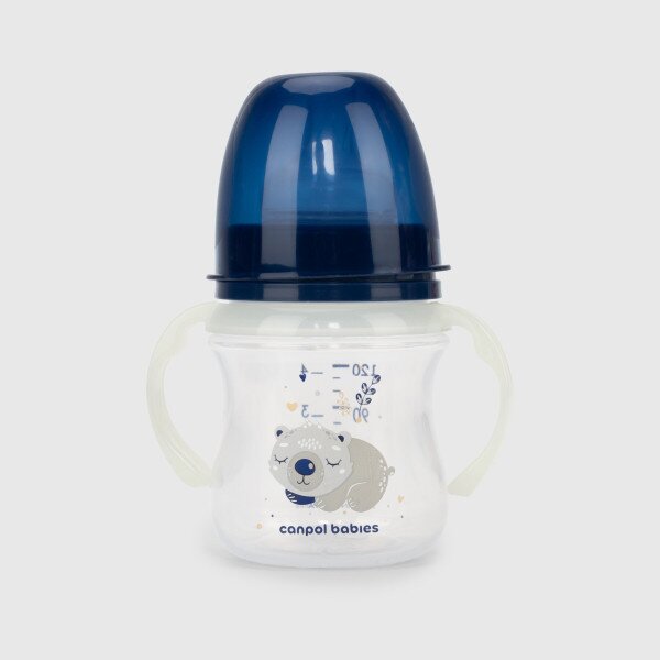 Пляшка антиколікова Canpol Babies 35/236_blu Easystart Sleepy Koala з широким отвором 120 мл Блакитний (2000990204127)