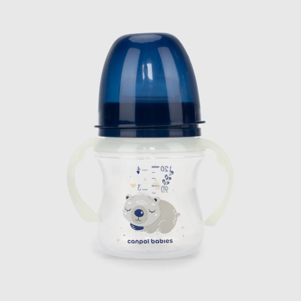 Пляшка антиколікова Canpol Babies 35/236_blu Easystart Sleepy Koala з широким отвором 120 мл Блакитний (2000990204127)