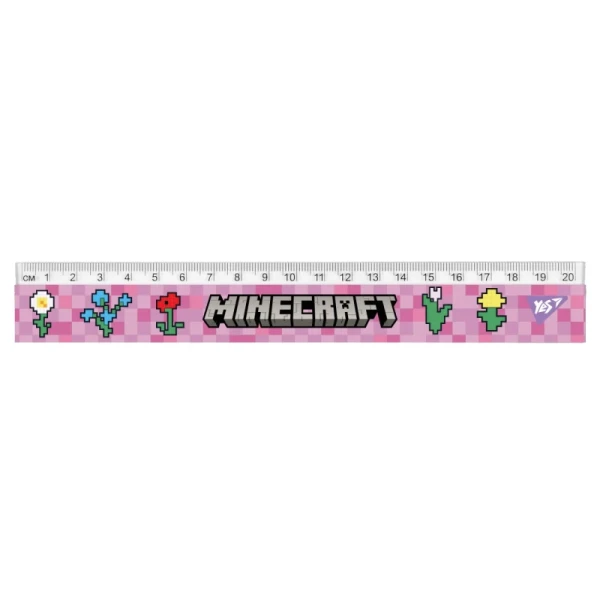 Лінійка &quot;Minecraft. Spring&quot; Yes 370684 20 см Рожевий