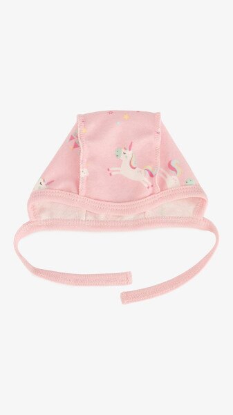 Чепчик на завязках для малышей Baby Life 980 56 см Розовый