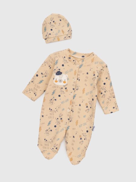 Человечек с шапкой Mini Papi 237 50 см Бежевый (2000990489302D)