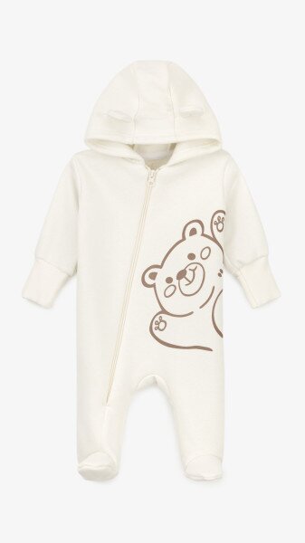 Человечек Медвежонок флисовый для девочки Baby Life 22-05 68 см Оливковый