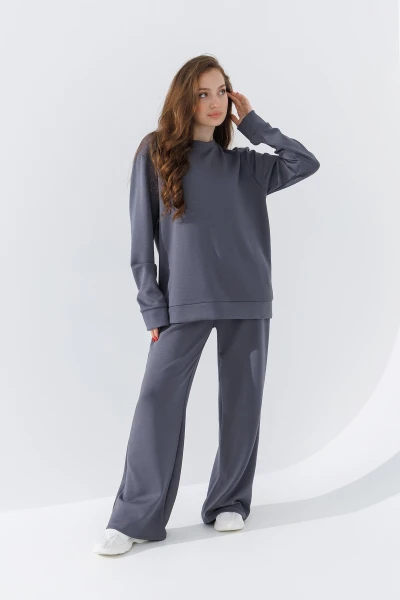 Купить Свитшот однотонный женский 242124-K XS Графитовый (2000990661999D) Артикул: 2000990661999 Фото №1