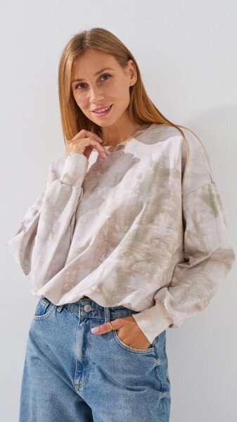 Купить Свитшот с узором женский LAWA WTC02446 XL Бежевый Артикул: 2888000000491 Фото №3