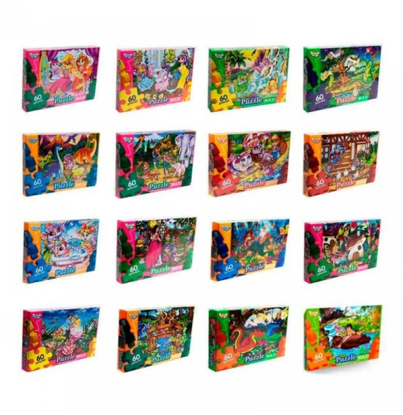 Купити Пазли Danko Toys 60 елементів Різнокольоровий Артикул: 2000902076002 Фото №1