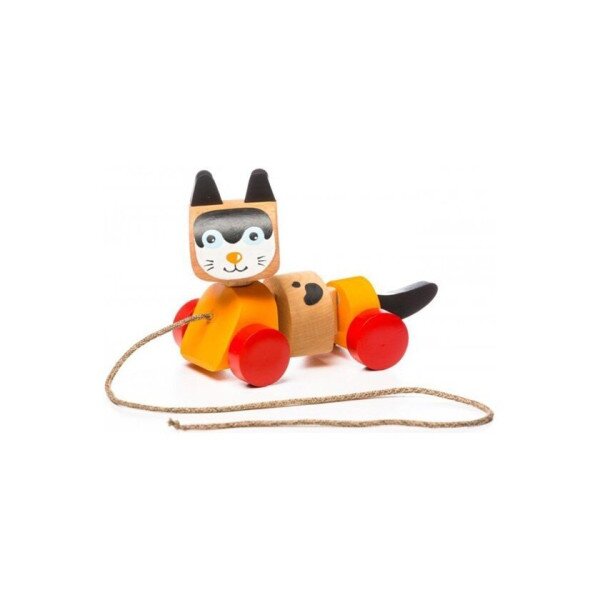 Деревянная игрушка Cubika Котик-каталка 13616 (2400697114017)