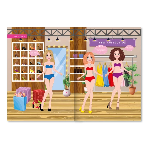 Купить Издание для досуга книга с наклейками "Dress Up" Stylish girls LS-03-03 Разноцветный Артикул: 9786178475574 Фото №2