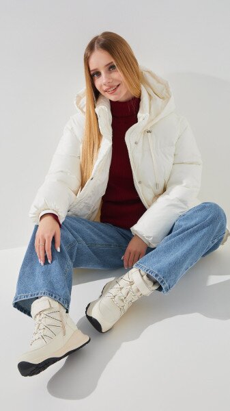 Купити Дутики для дівчинки TOM.M 01368B 33 Білий Артикул: 2000999333071 Фото №3