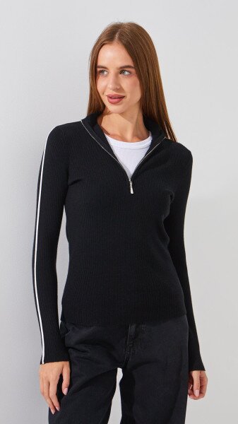 Купить Джемпер однотонный женский On me T2399-1 XL Черный Артикул: 2000999153358 Фото №1