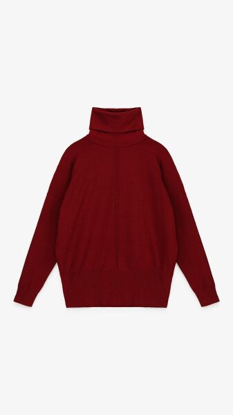 Джемпер однотонный женский On me YT2609 One Size Бордовый
