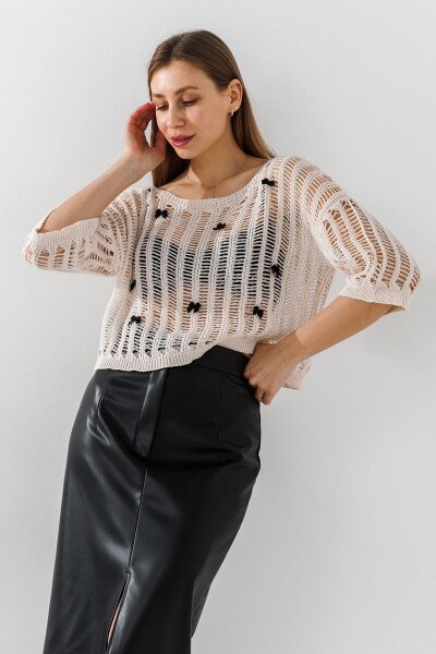 Джемпер однотонний жіночий Park karon 8277 One Size Молочний