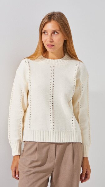 Купить Джемпер однотонный женский RB-20 One Size Молочный Артикул: 2000999206658 Фото №1