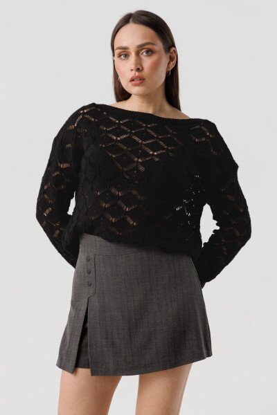 Джемпер однотонний жіночий Femme 2025 One Size Чорний (2000990221513D)