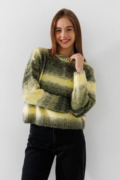 Джемпер з візерунком жіночий Park karon 6027 One Size Жовтий