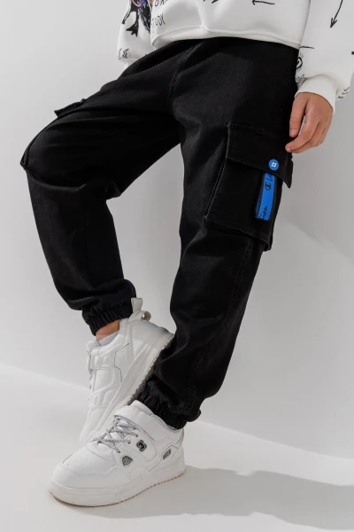 Купить Джинсы Joggers для мальчика MOYABERLA 2622 116 см Черный Артикул: 2000990688354 Фото №1