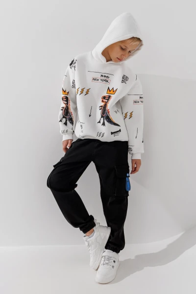 Купить Джинсы Joggers для мальчика MOYABERLA 2622 116 см Черный Артикул: 2000990688354 Фото №4