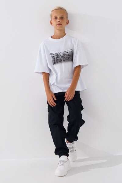 Джинси Joggers карго для хлопчика Pitiki 9010-3 176 см Чорний (2000990731791D)