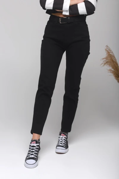Джинси Mom Fit Karol D550 36 Чорний (2000989405382D)