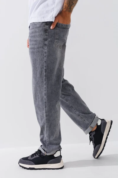 Купити Джинси Mom Fit чоловічі 9939 31 Світло-сірий (2000990567000D) Артикул: 2000990567000 Фото №3