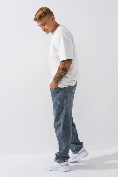 Купить Джинсы Mom Fit мужские 9939 30 Светло-синий (2000990566904D) Артикул: 2000990566904 Фото №4