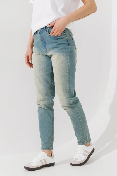 Купить Джинсы Mom Fit женские Zeo Basic 4155 34 Синий Артикул: 2000990955197 Фото №2