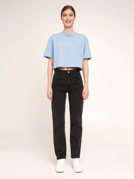 Джинсы Regular fit женские LAWA WBC02367 34 Графитовый