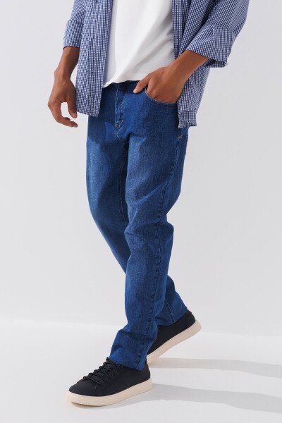 Купить Джинсы Slim Fit мужские 2271 27 Синий (2000990729361D) Артикул: 2000990729361 Фото №3