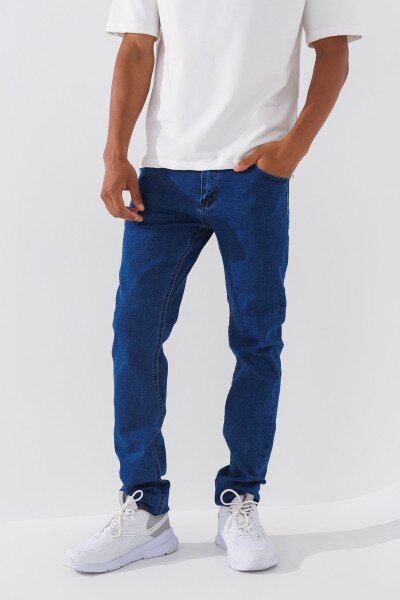 Купить Джинсы Slim Fit мужские 2323 27 Синий (2000990729521D) Артикул: 2000990729521 Фото №3