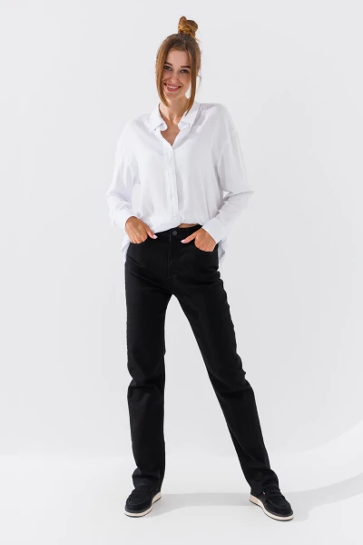 Купить Джинсы женские Regular fit Zeo Basic 4418 34 Черный (2000990617538D) Артикул: 2000990617538 Фото №2